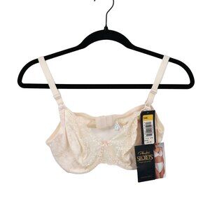 Playtex Secrets Lace Bra 34C Cream Coquette Cute Sexy Date Night Vintage NWT